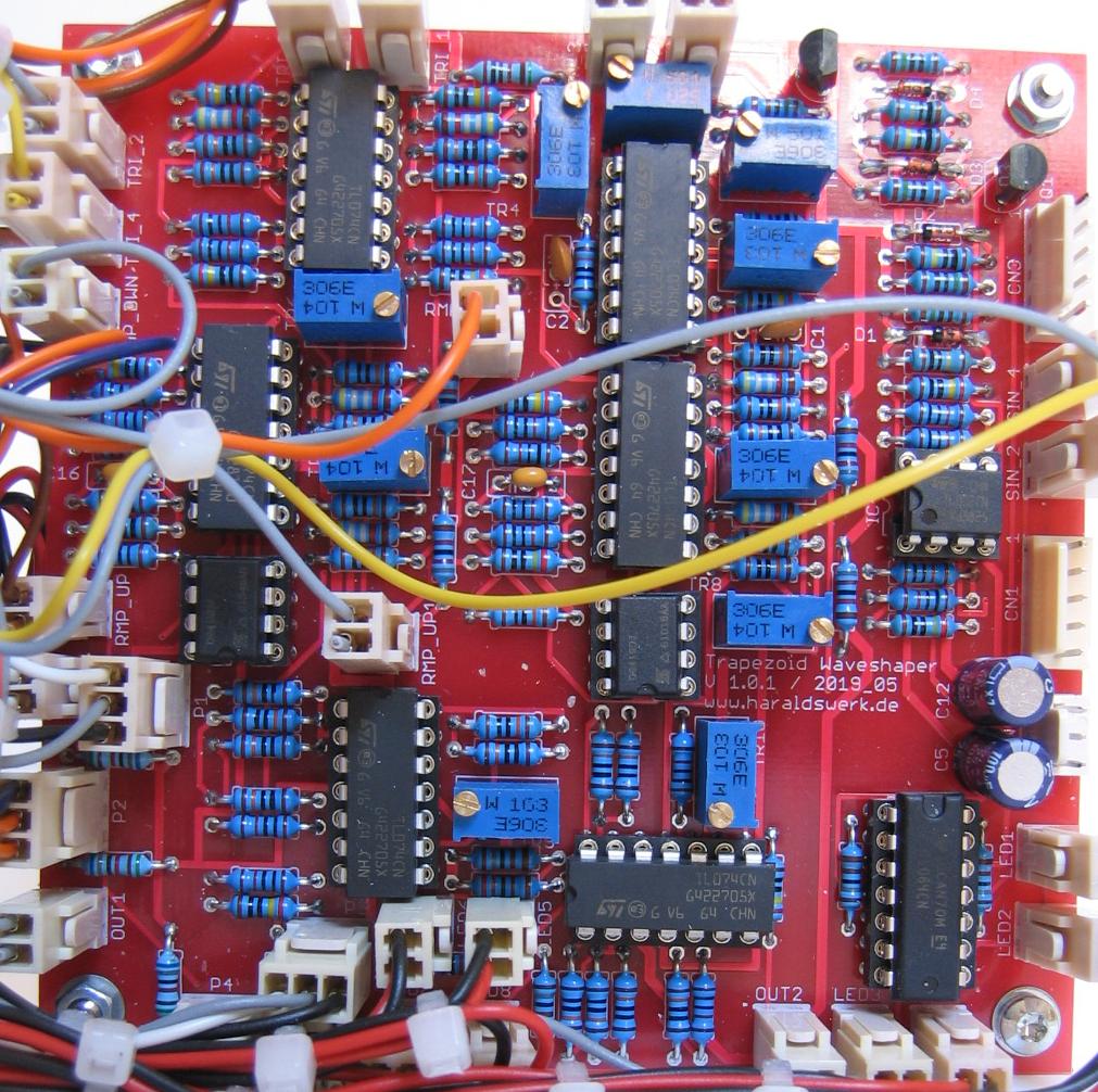 Trapezoid Wave populated PCB