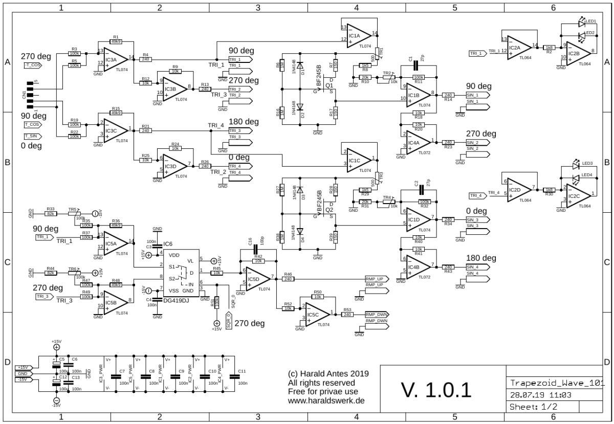 Trapezoid Waveshaper schematic 01