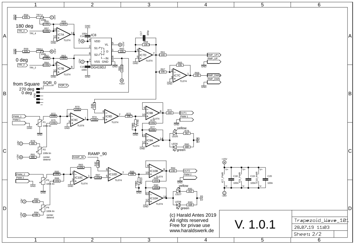 Trapezoid Waveshaper schematic 01