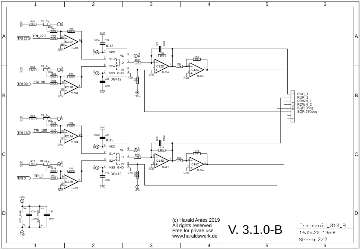 Trapezoid VCO schematic 02 main board