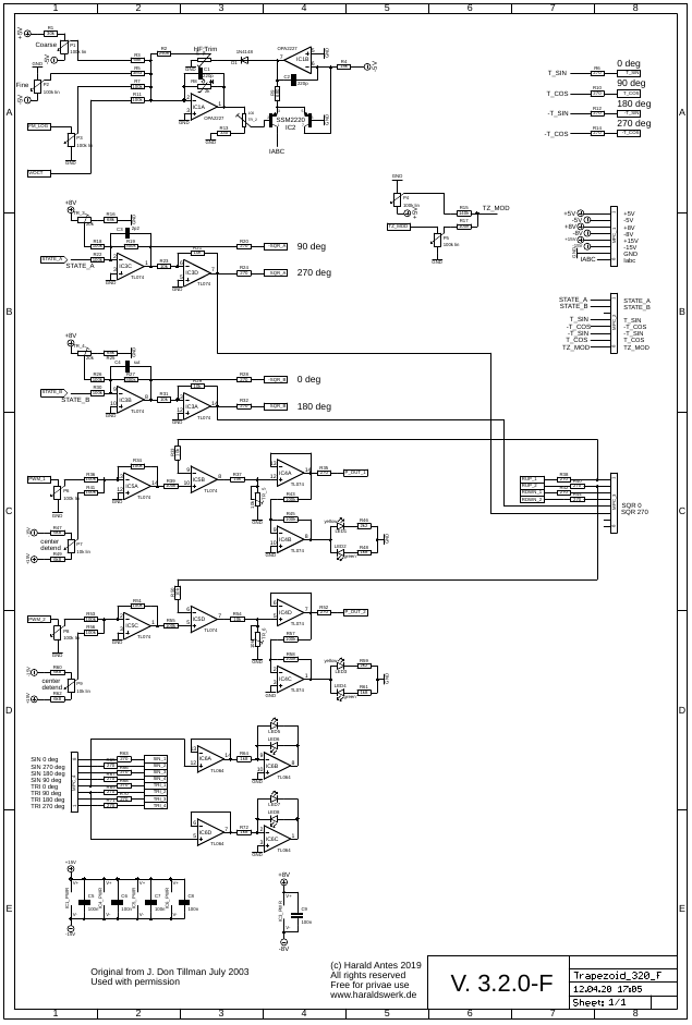 Trapezoid VCO schematic control board