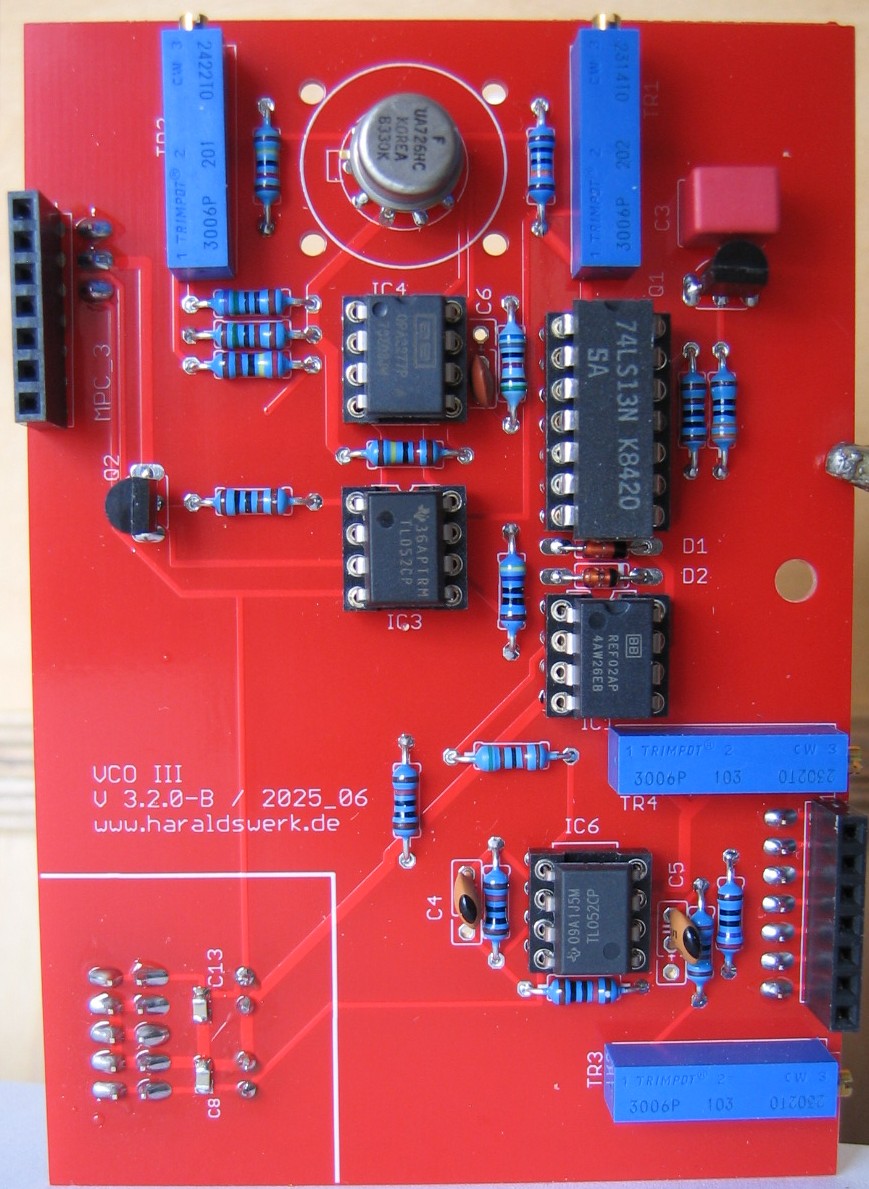 VCO III populated main PCB