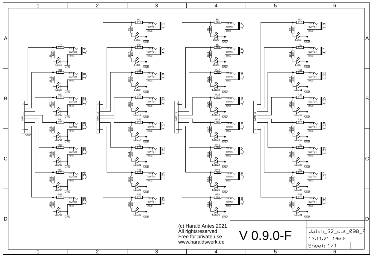 Walsh 32 Function Generator Walsh functions discrete out