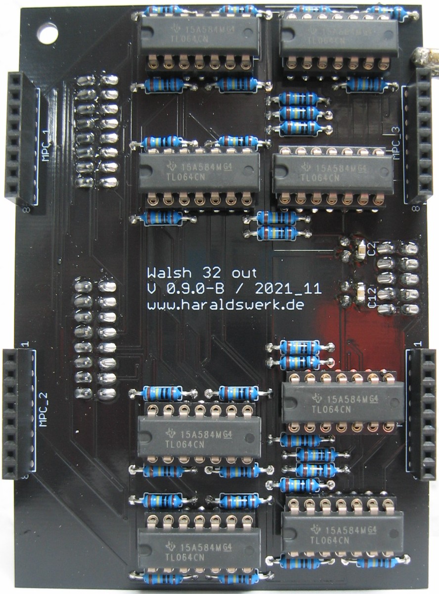 Walsh 32 Function Generator discrete out populated main PCB