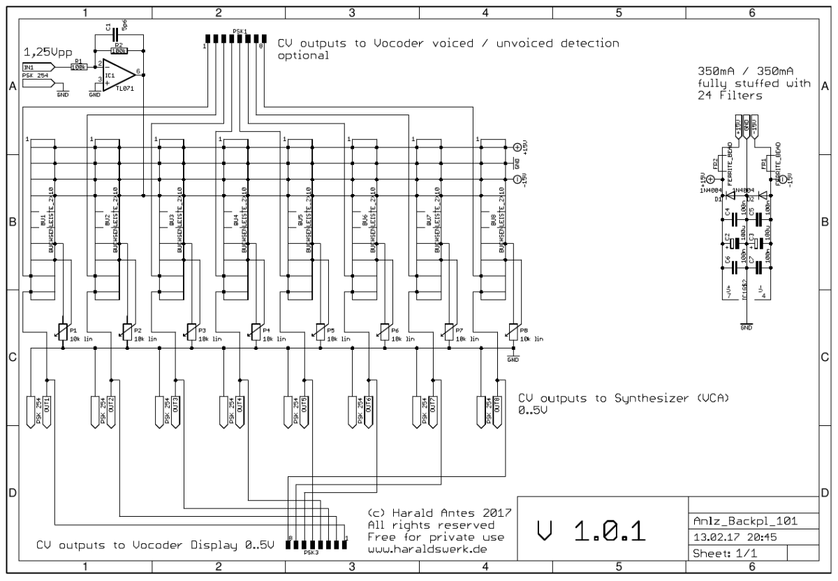 Vocoder Back plane