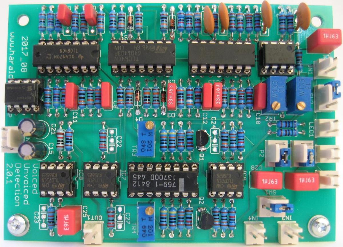 Vocoder voiced - unvoiced detection PCB