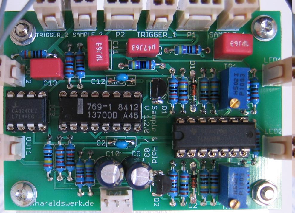 Dual sample and hold populated PCB