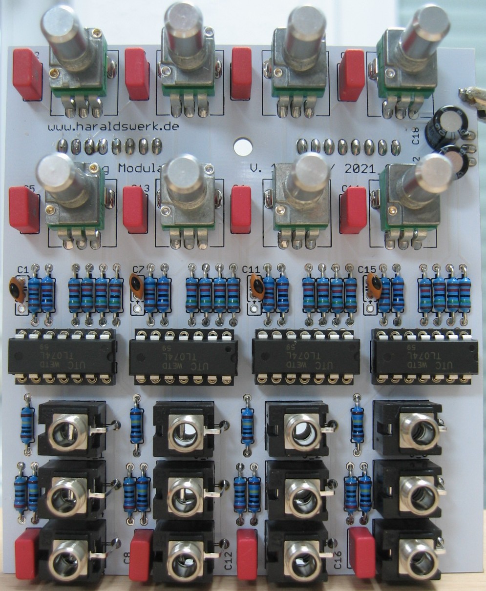 Quad Ringmodulator populated control PCB